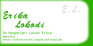 erika lokodi business card